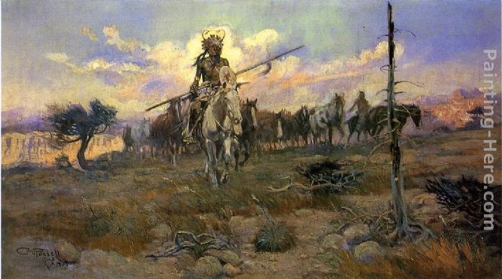 Charles Marion Russell Bringing Home the Spoils